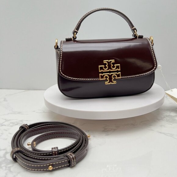 Tory Burch Double T Logo Flap Shoulder Tote - Picture 1 of 9